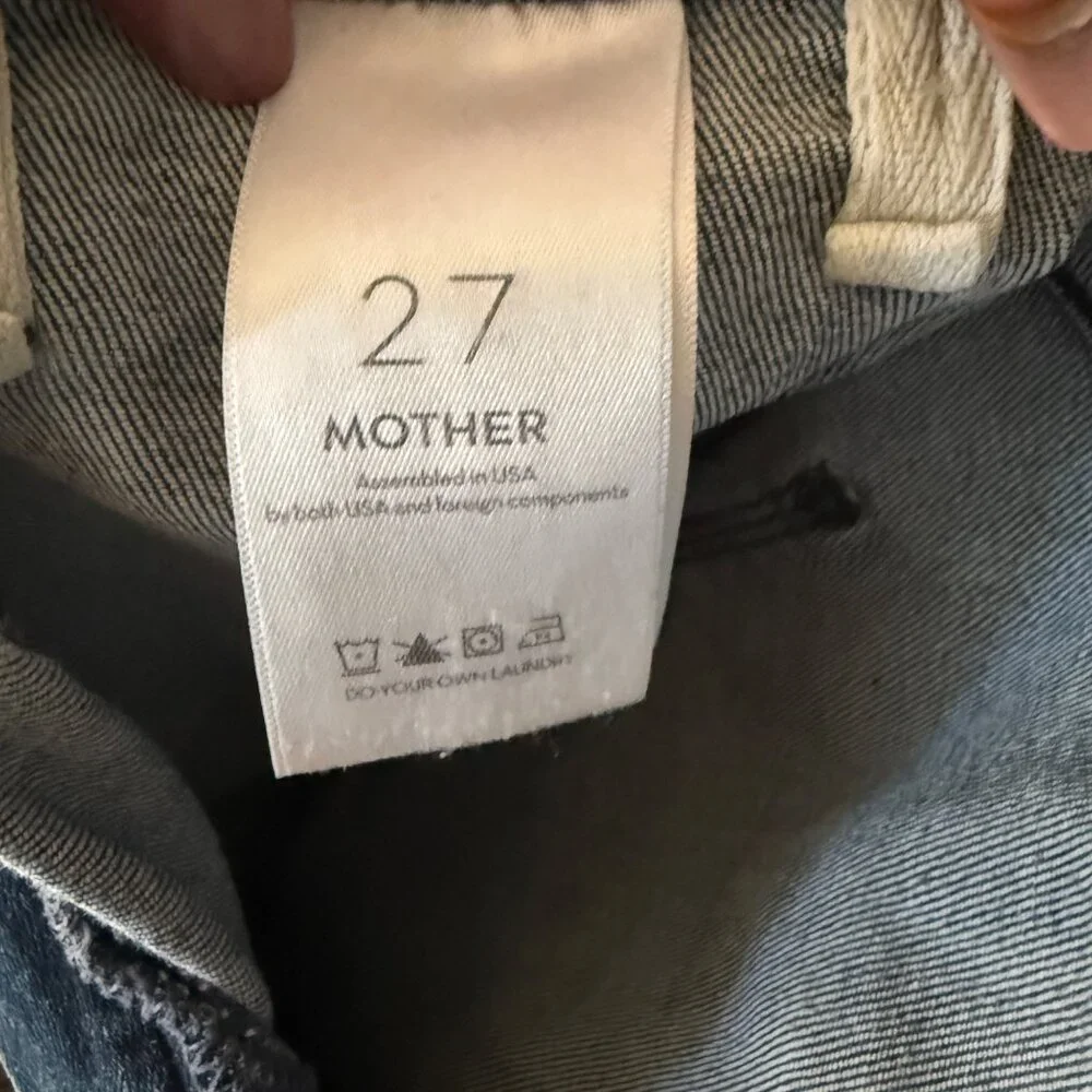 Mother Womens Hustler Patch Pocket Ankle Fray Jeans Size 27 - Picture 7 of 8